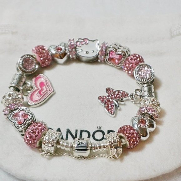 hello kitty heart and butterfly jared Pandora bracelet - Picture 1 of 4